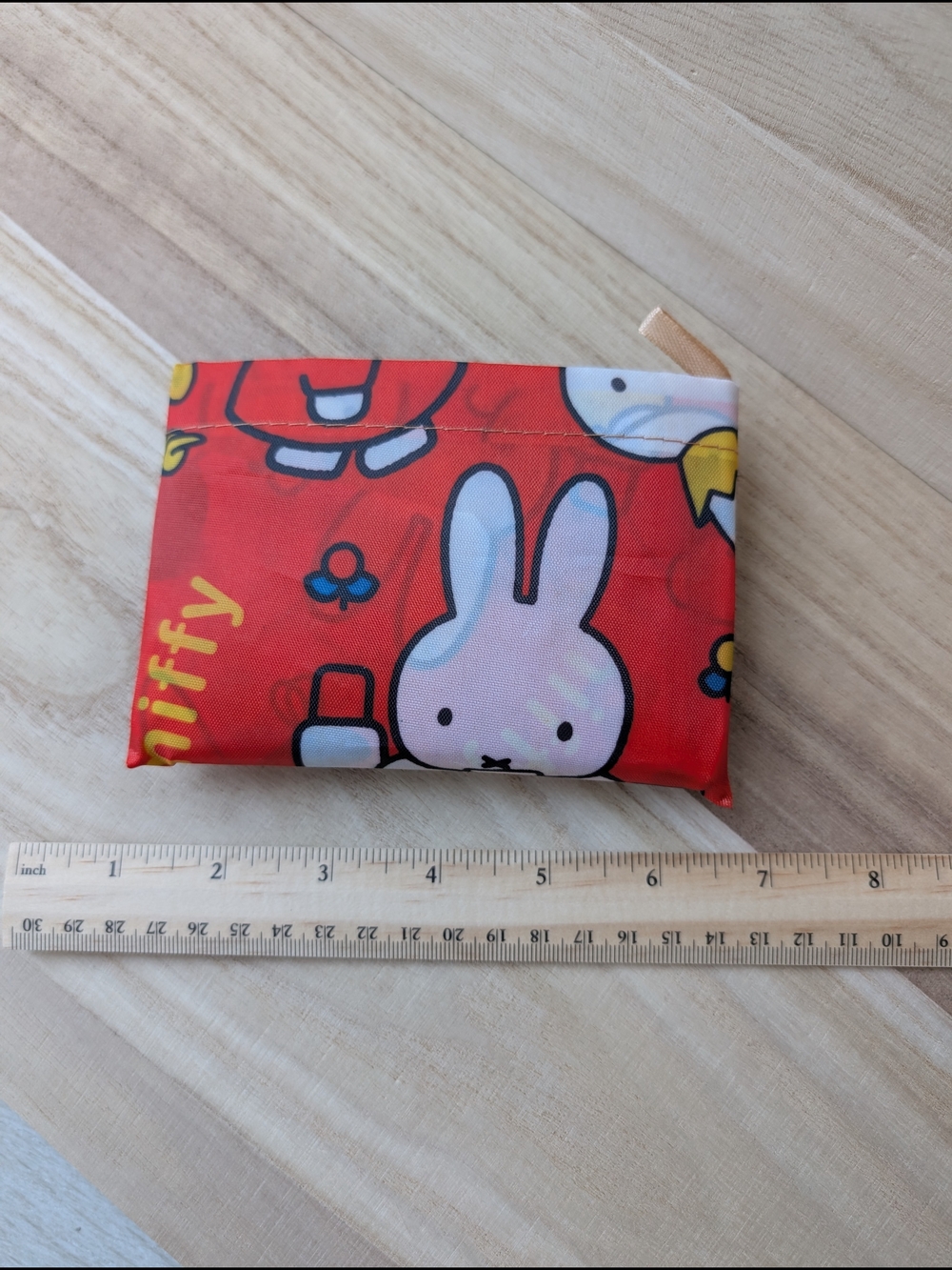 Miffy Red Reusable Kids Tote Bag with Bunny Print - Picture 2 of 8